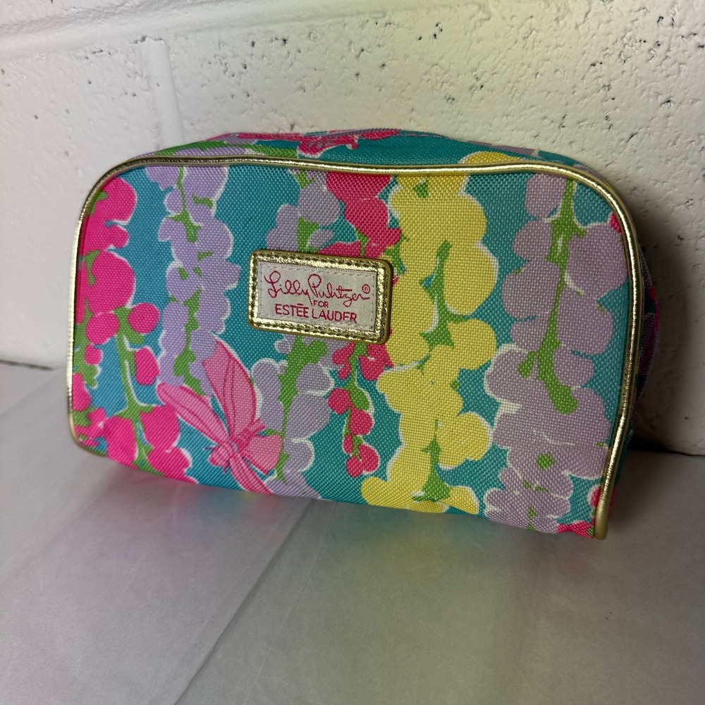 Lilly Pulitzer for Estee Lauder Floral Cosmetic‎ Makeup Bag Travel